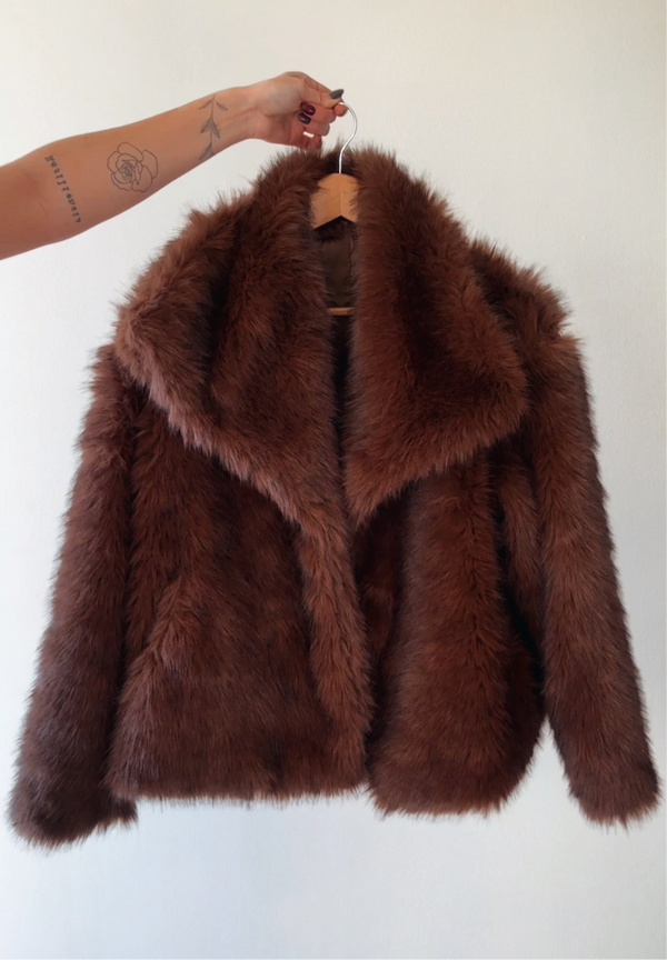 Chaqueta efecto piel Nina